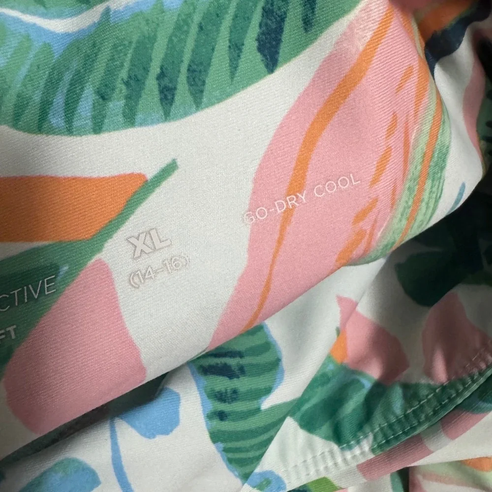 Old‎ Navy Active Skort Girls XL 14-16 Tropical Palm Powersoft Excellent Athletic